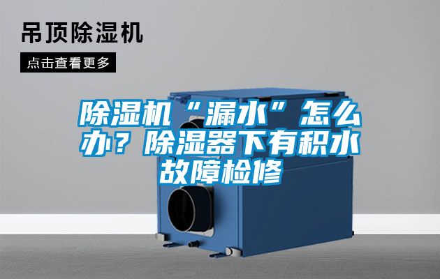 除濕機(jī)“漏水”怎么辦？除濕器下有積水故障檢修